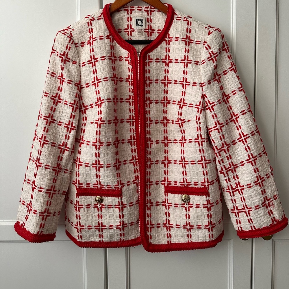 Red Plaid Blazer